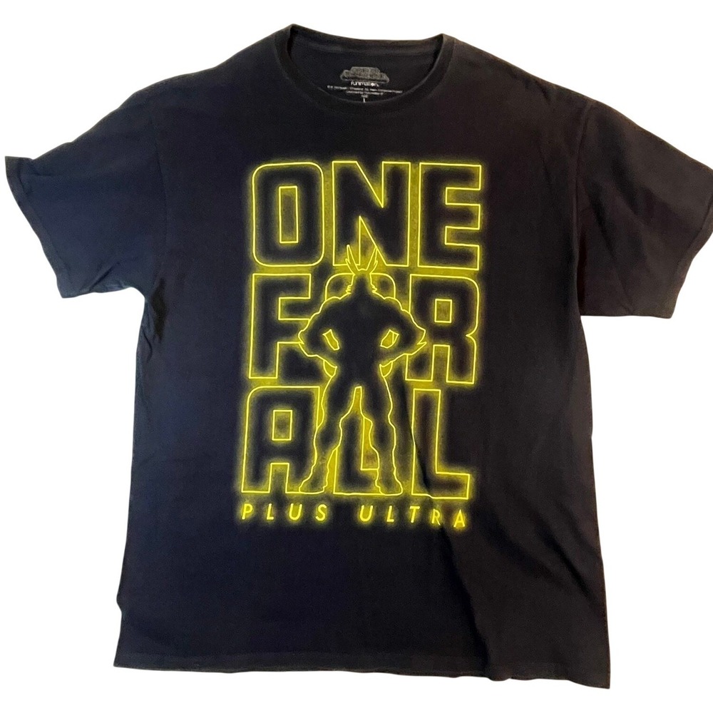 My Hero Academia T-Shirt Navy Blue One For All Plus Ultra All Might Large